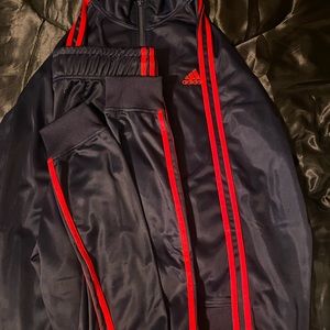 Adidas Red And Navy tracksuit